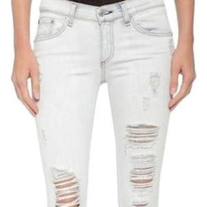 Zipper Capri Shred Blhout Skinny Jeans